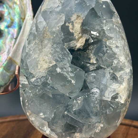 Celestite Egg Soothing Crystal Natural Blue Angelic Energy Inner Peace Meditatio - Picture 7 of 8